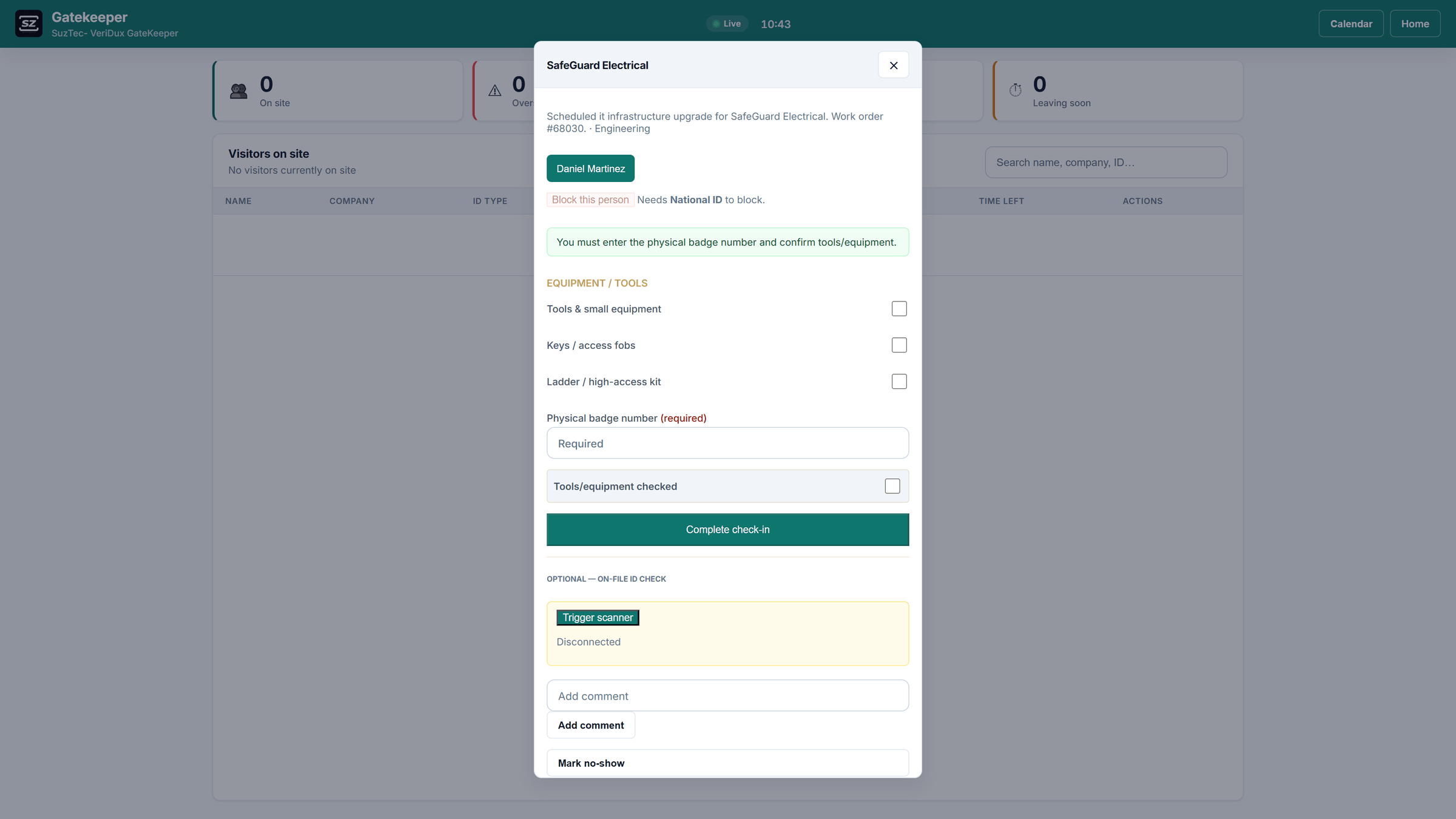 Smart Gatekeeper Visitor & Contractor Management
